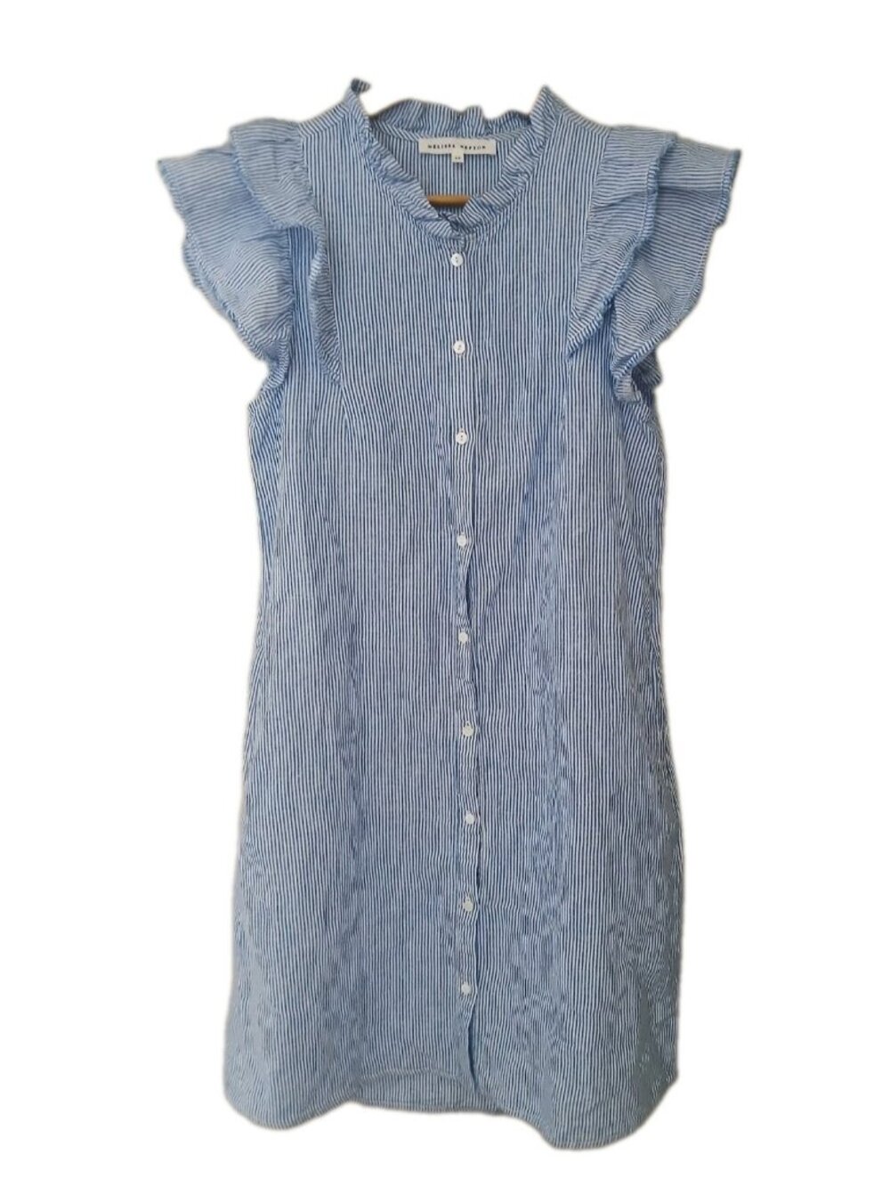 Melissa Nepton Linen Button Up Shirt Dress